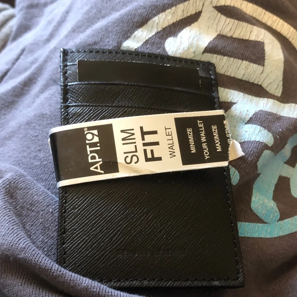 Apt. 9 Black Slim Card Holder Wallet